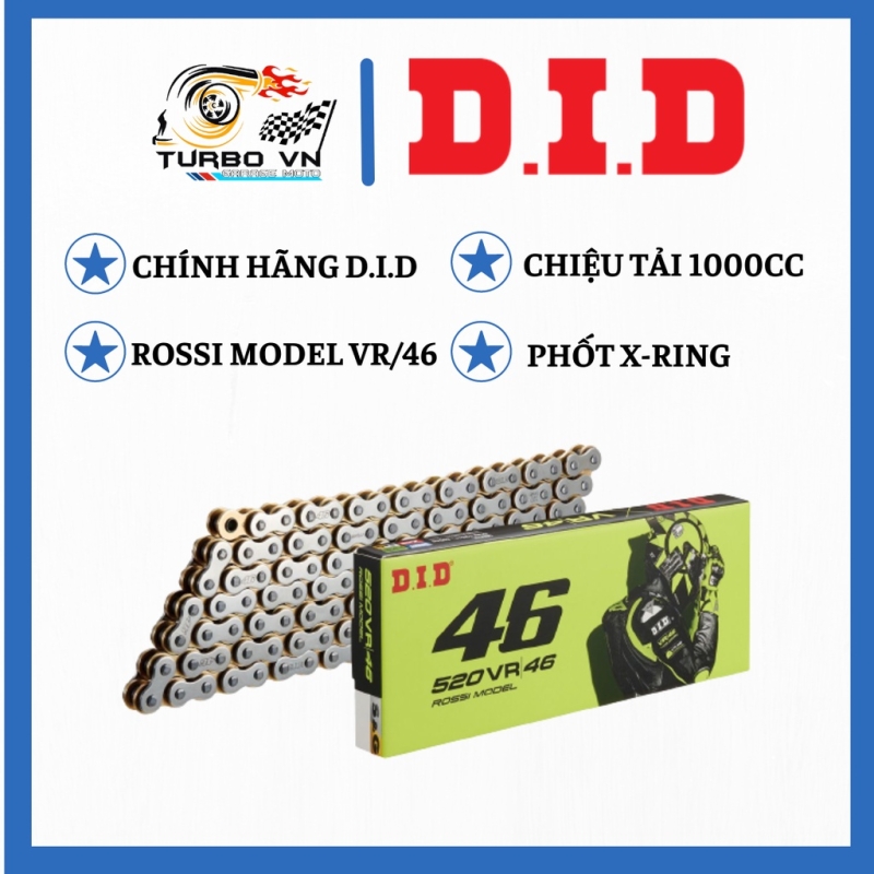 Sên D.I.D 520VR46 ROSSI MODEL 130ZB chính hãng