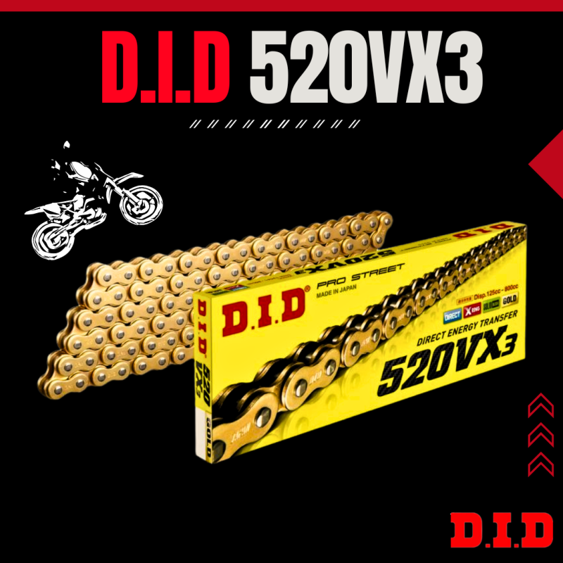 Sên DID 520VX3 Xring 120ZB GOLD chính hãng.