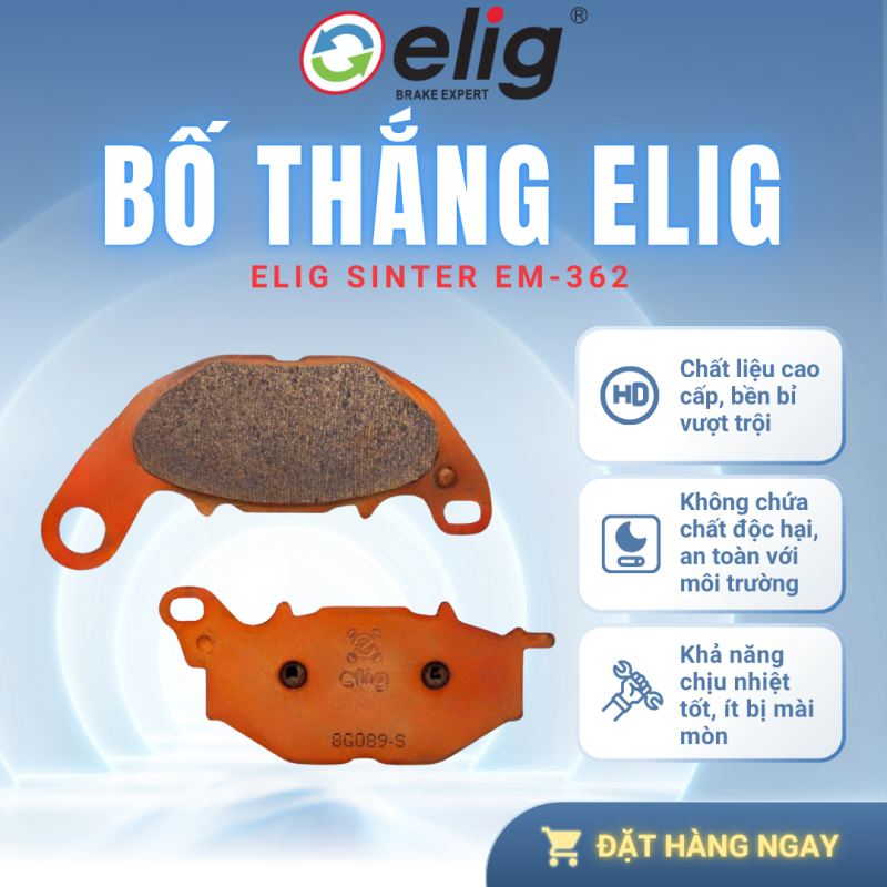 BỐ THẮNG PHANH ELIG EM-362 SINTER