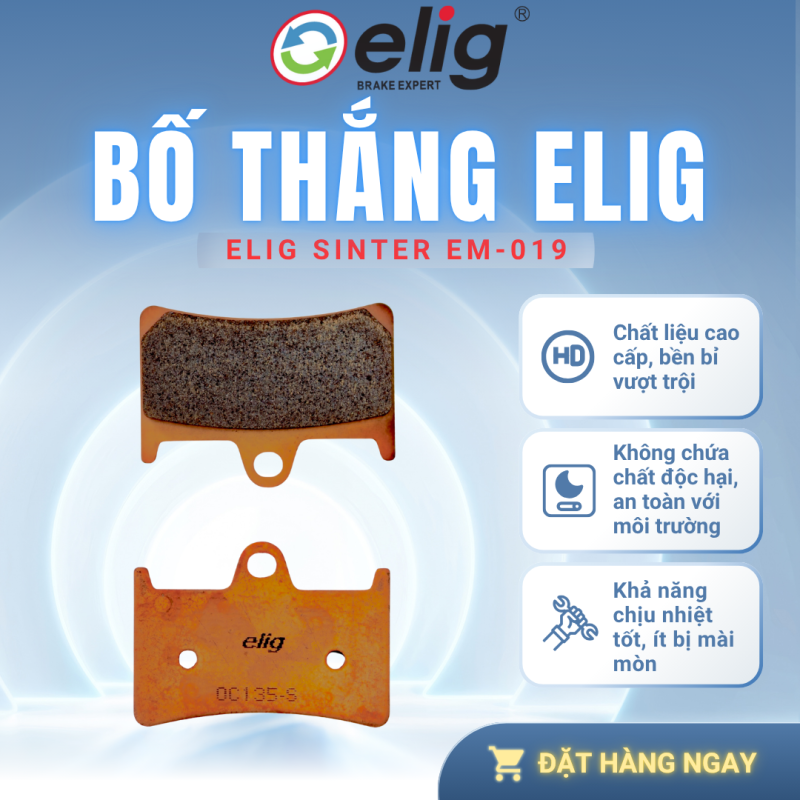 BỐ THẮNG PHANH ELIG EM-019 SINTER