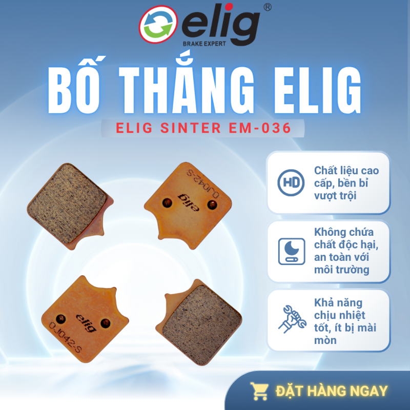 BỐ THẮNG PHANH ELIG EM-036 SINTER