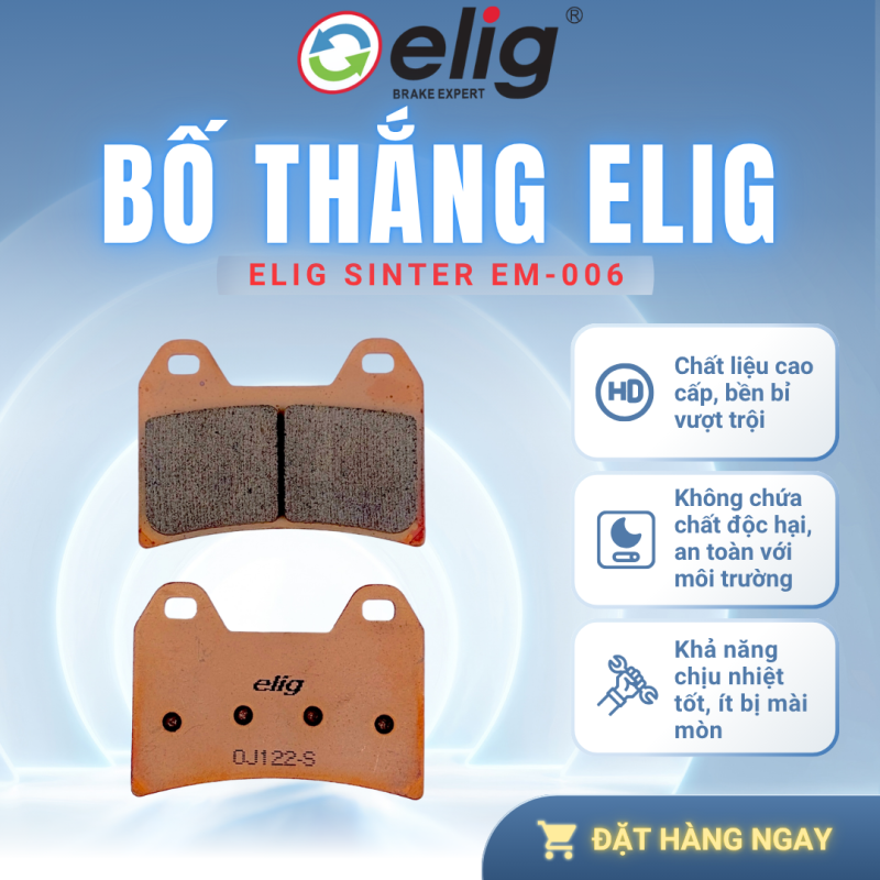 BỐ THẮNG PHANH ELIG EM-006 SINTER