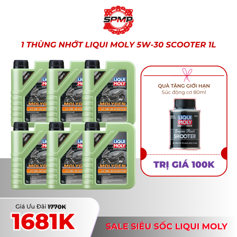 SALE NHỚT LIQUI MOLY 5W-30 SCOOTER 1L ( 6 CHAI/THÙNG )