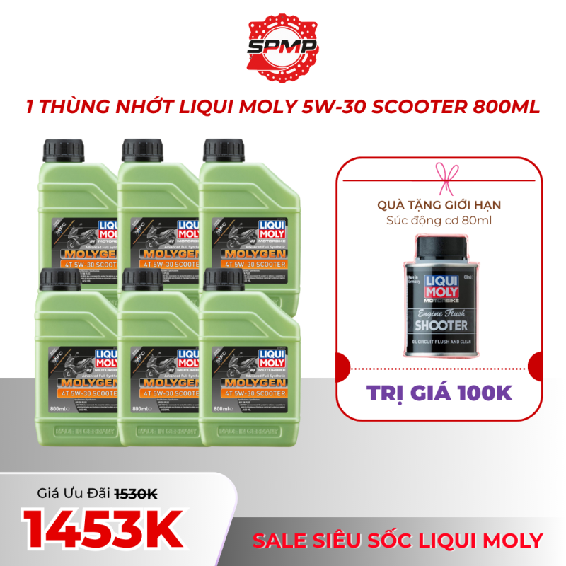 SALE NHỚT LIQUI MOLY 5W-30 SCOOTER 800ML ( 6 CHAI/THÙNG )