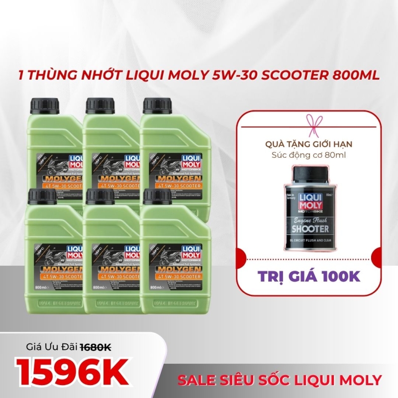 SALE NHỚT LIQUI MOLY 5W-30 SCOOTER 800ML ( 6 CHAI/THÙNG )