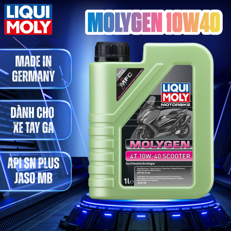 NHỚT LIQUI MOLY MOLYGEN 4T 10W40 SCOOTER 1L - 21719