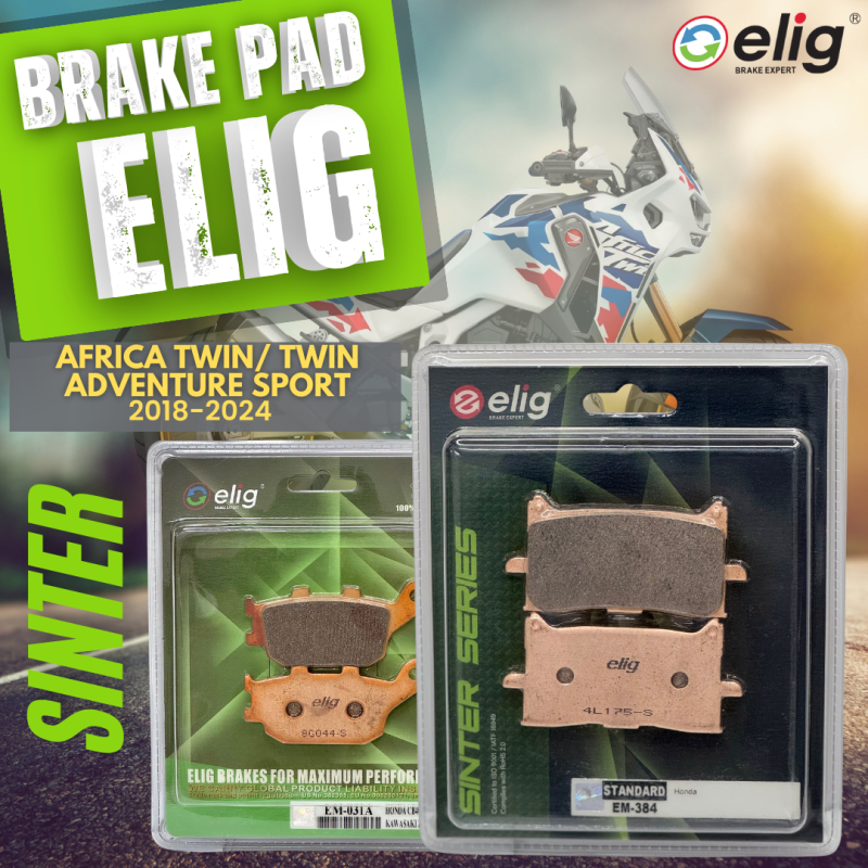 Bố thắng Elig Sinter Honda AFRICA TWIN 2018-2024 (Trước EM-384, Sau EM-031A)
