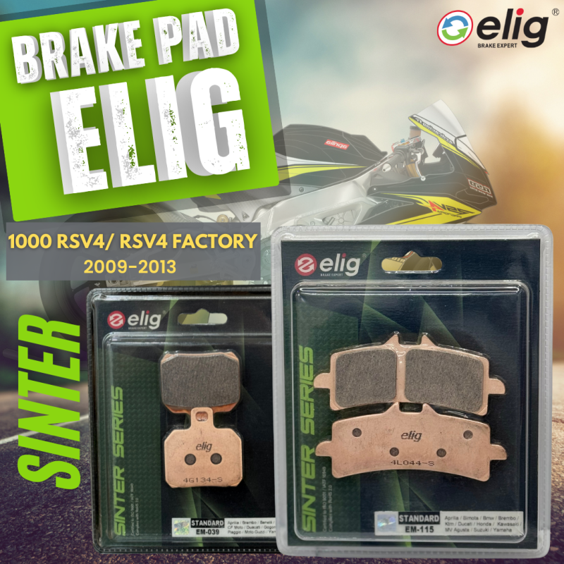 Bố thắng Elig Sinter APRILIA RSV4 2009-2013 (Trước EM-115, Sau EM-039)