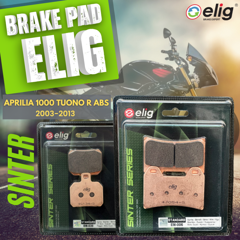 Bố thắng Elig Sinter APRILIA TOUNO R ABS 2003-2013 (Trước EM-006, Sau EM-039)
