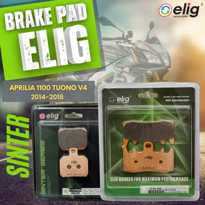 Bố thắng Elig Sinter APRILIA 1100 TOUNO V4 2014-2016 (Trước EM-336, Sau EM-039)