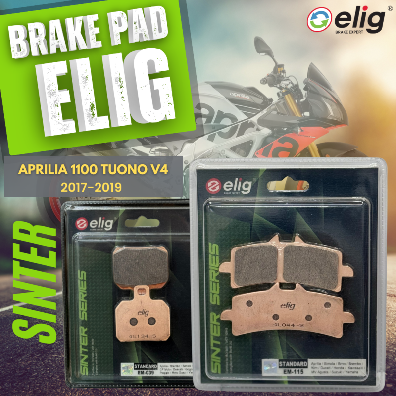 Bố thắng Elig Sinter APRILIA 1100 TOUNO V4 2017-2023 (Trước EM-115, Sau EM-039)