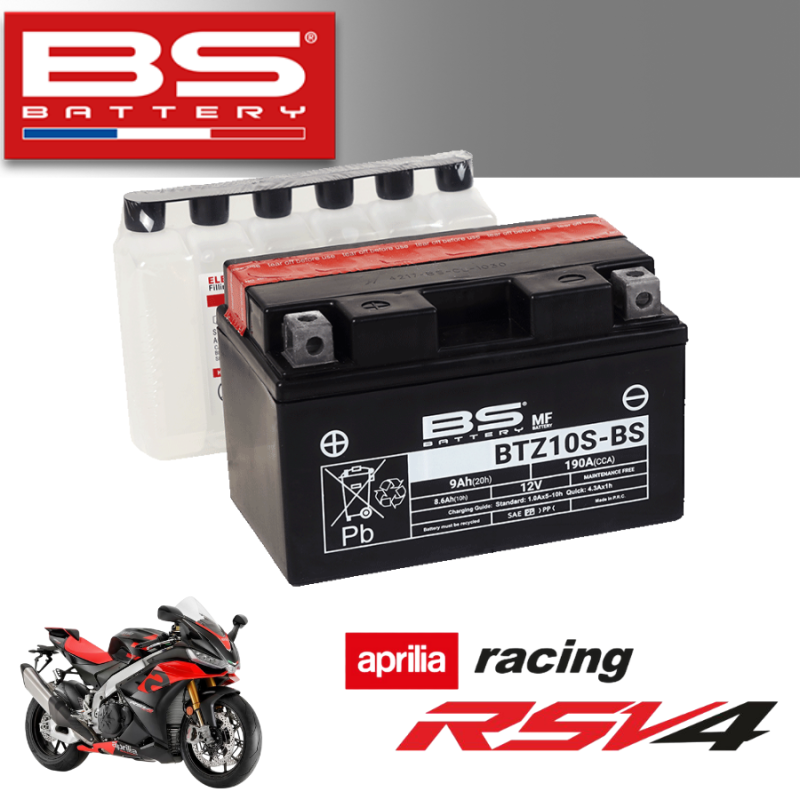 Bình ắc quy  BTZ10S-BS dành cho xe APRILIA RACING RSV4 
