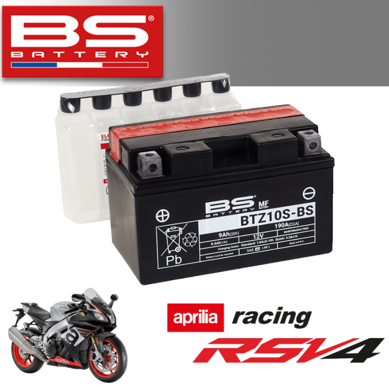 Bình ắc quy  BTZ10S-BS dành cho APRILIA RACING RSV4