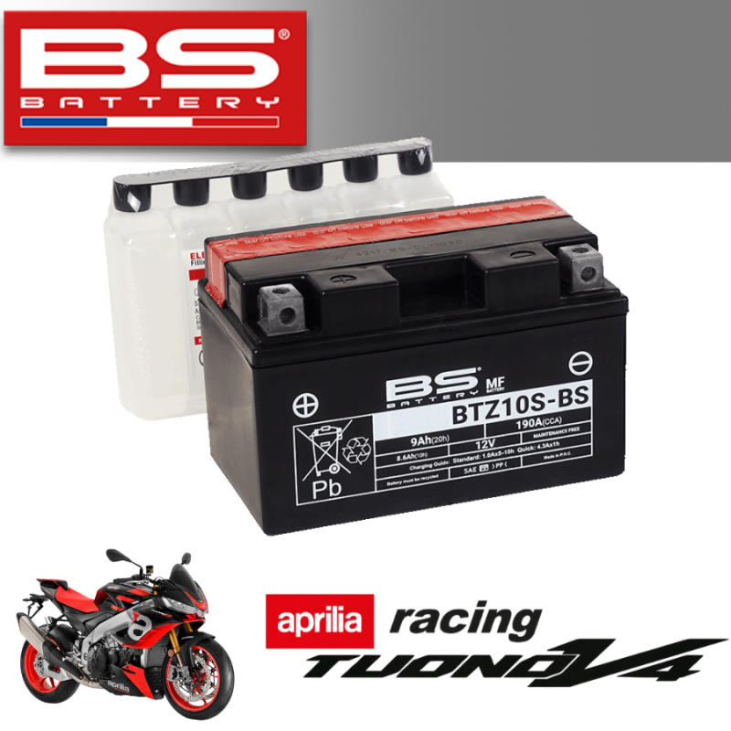 Bình ắc quy  BTZ10S-BS dành cho xe APRILIA RACING TUONOV4 