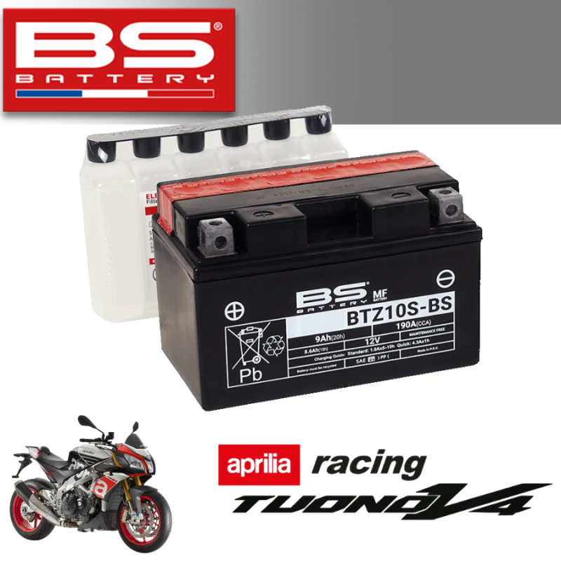 Bình ắc quy  BTZ10S-BS dành cho dòng xe APRILIA RACING TUONOV4