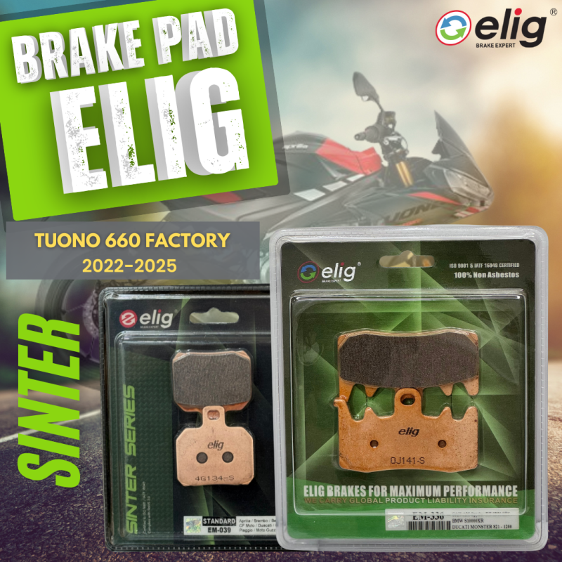 Bố thắng Elig Sinter APRILIA TOUNO 660 FACTORY 2022-2025 (Trước EM-336, Sau EM-039)