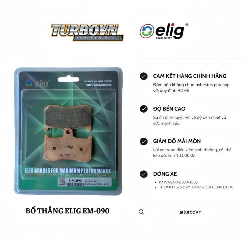 Bố thắng Elig EM-090 KAWASAKI Z 800-1000