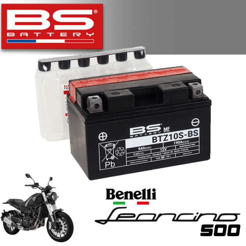 Bình ắc quy  BTZ10S-BS dành cho xe BENELLI LEOCINO 500