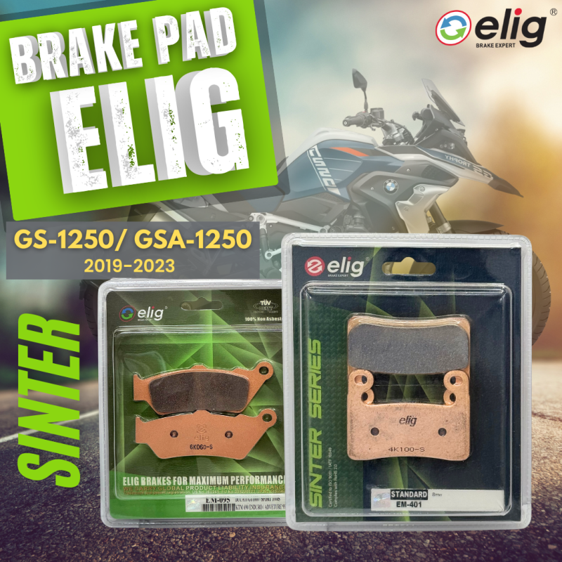 Bố thắng Elig Sinter BMW GS1250-GSA1250 2019-2023 (Trước EM-401, Sau EM-095)