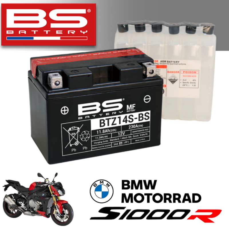 Bình ắc quy BTZ14S - BS dành cho dòng xe BMW MOTORRAD S1000R