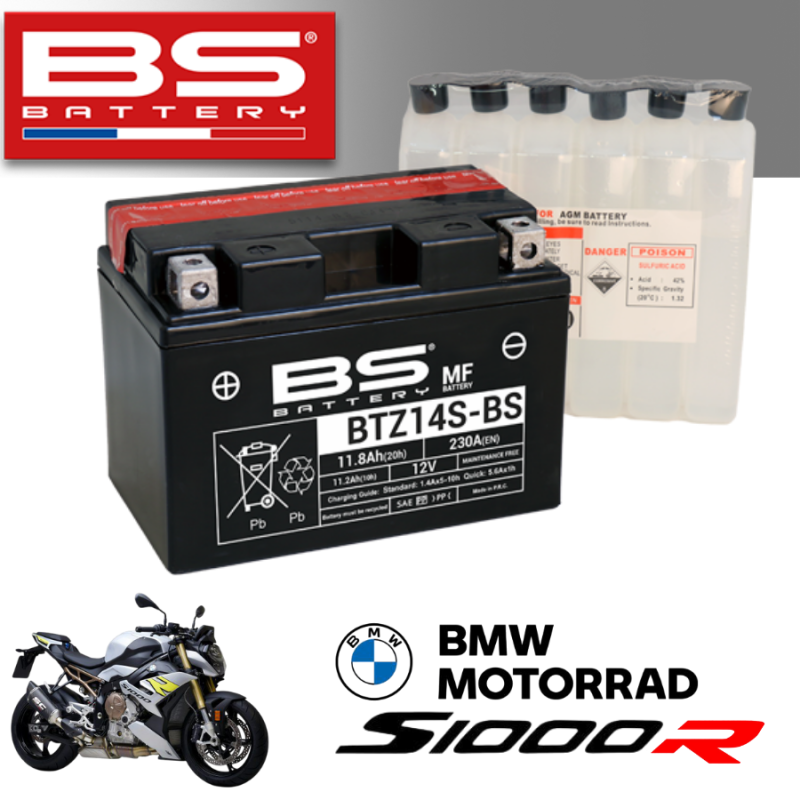 Bình ắc quy BTZ14S - BS dành cho xe BMW MOTORRAD S1000R 
