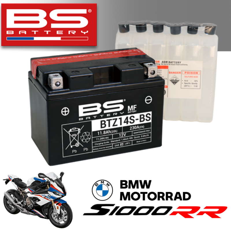 Bình ắc quy BTZ14S - BS dành cho xe BMW MOTORRAD S1000RR