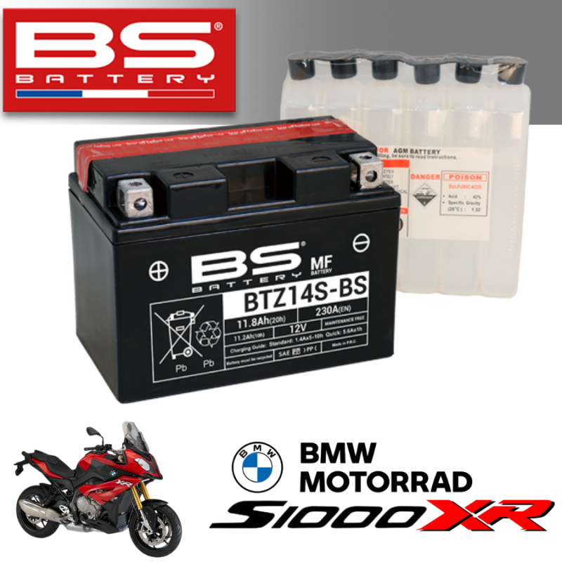 Bình ắc quy BTZ14S - BS dành cho dòng xe BMW MOTORRAD S1000XR 