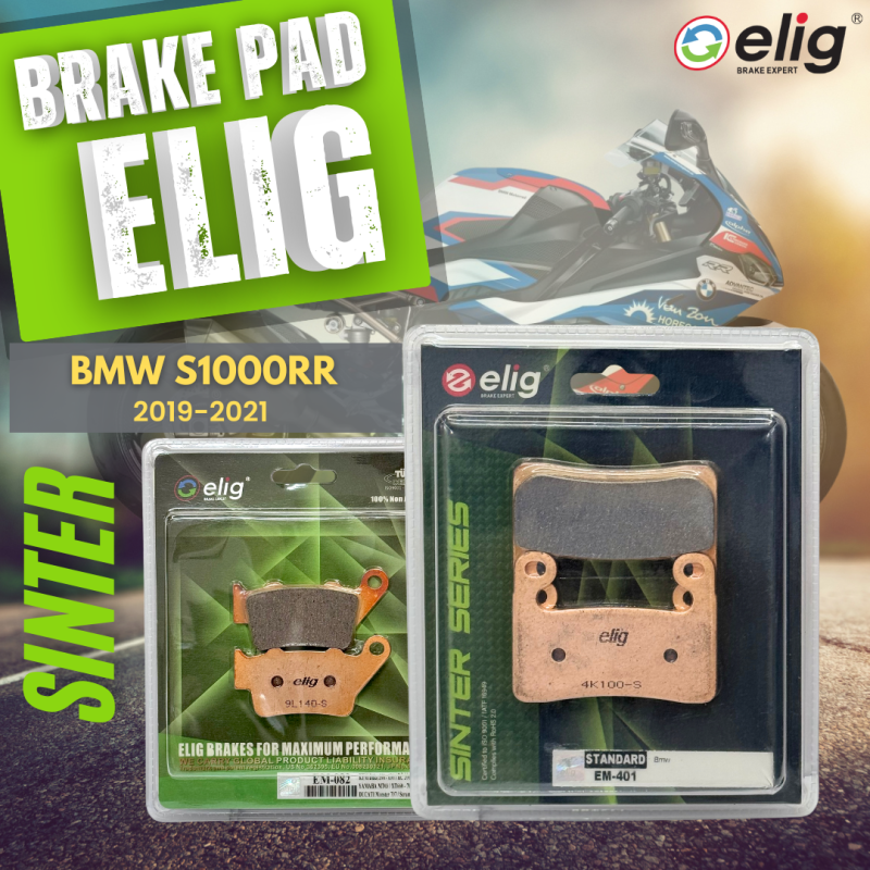 Bố thắng Elig Sinter BMW S1000RR 2019-2021 (Trước EM-401, Sau EM-082)