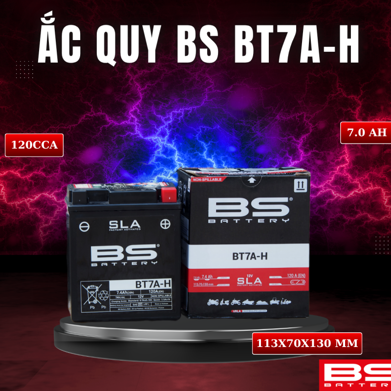 ẮC QUY BS BATTERY BT7A-H 120CCA (113x70x130 mm)