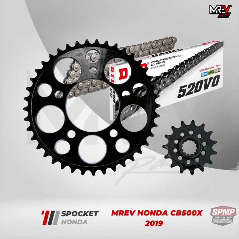 NHÔNG SÊN DĨA THÉP MREV HONDA CB500X (2019+) 15-41/520