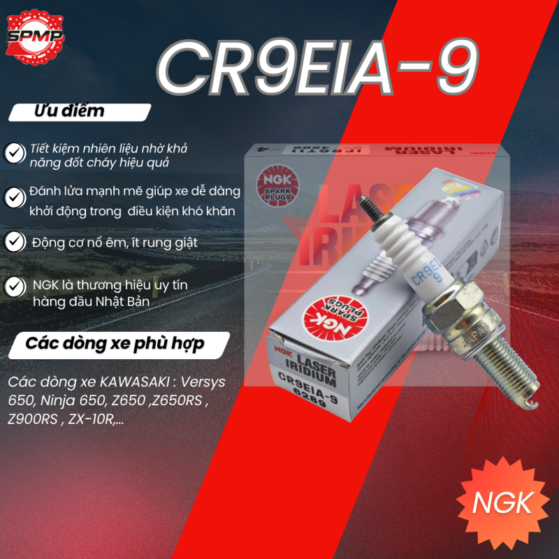 Bugi NGK LASER IRIDIUM cho xe KAWASAKI CR9EIA-9