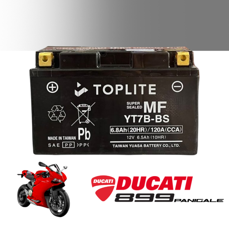 Bình ắc quy TOPLITE  YT7B-BS dành cho xe DUCATI 899 PANIGALE