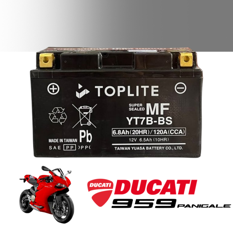 Bình ắc quy TOPLITE YT7B-BS dành cho xe DUCATI 959 PANIGALE