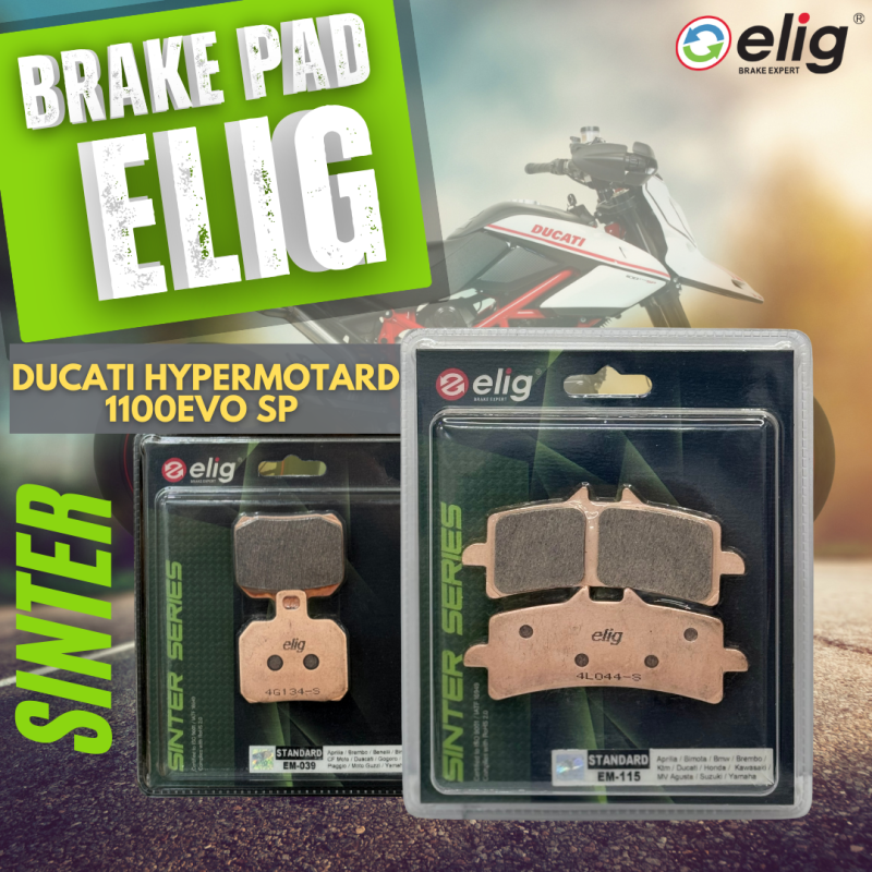 Bố thắng Elig Sinter DUCATI HYPER MOTARD 1100 (Trước EM-115, Sau EM-039)