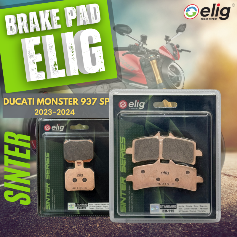 Bố thắng Elig Sinter DUCATI MONSTER 937 SP 2023-2024 (Trước EM-115, Sau EM-039)