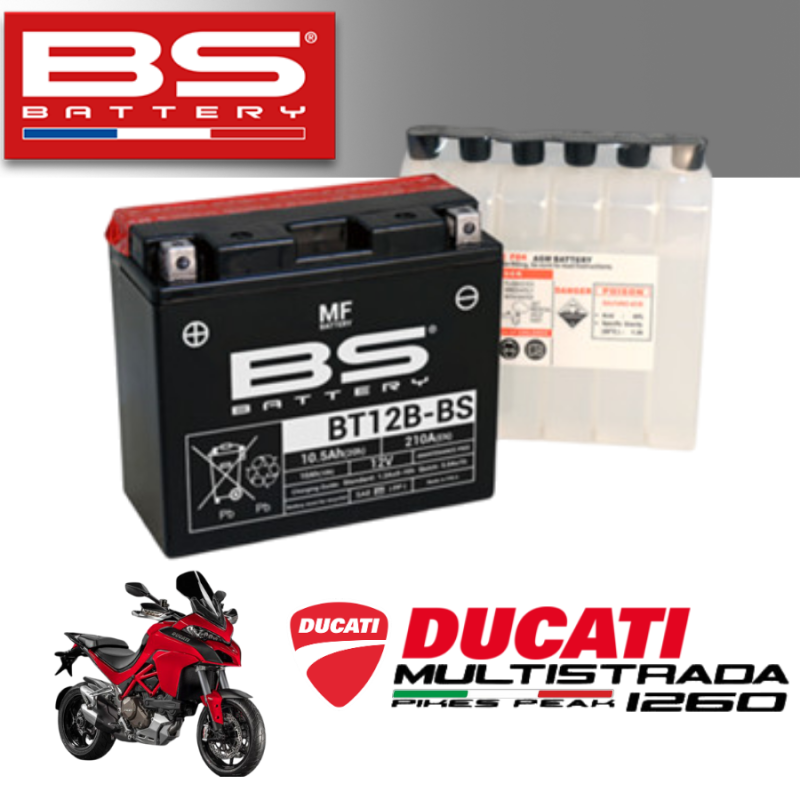 Bình ắc quy BT12B - BS dành cho xe DUCATI MULTISTRADA  PIKES PEAK 1260
