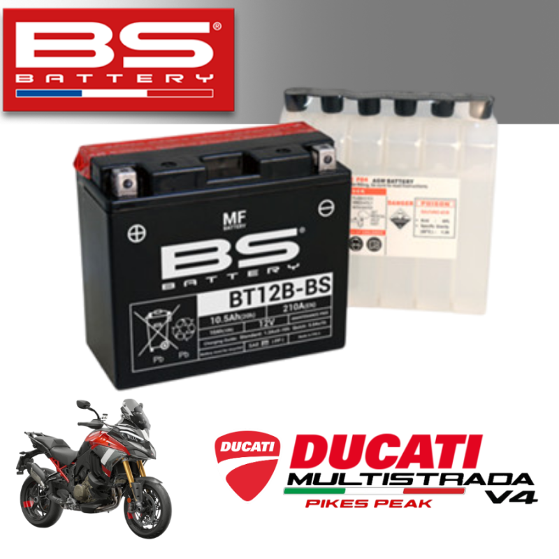 Bình ắc quy BT12B - BS dành cho xe DUCATI MULTISTRADA  PIKES PEAK V4