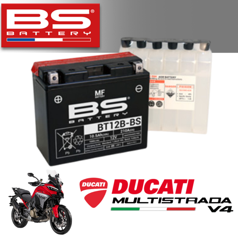 Bình ắc quy BT12B - BS dành cho xe DUCATI MULTISTRADA V4