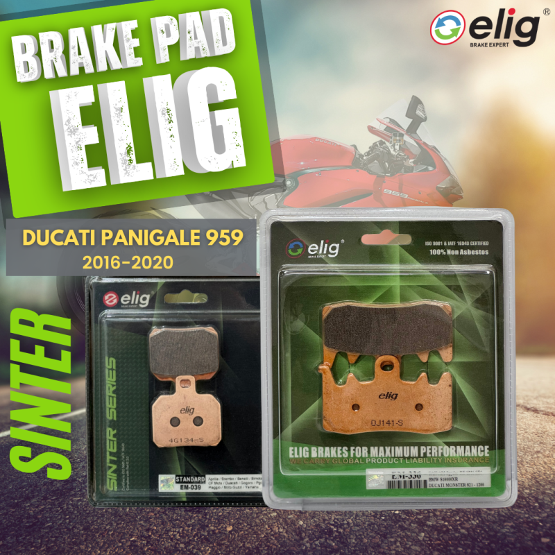 Bố thắng Elig Sinter DUCATI PANIGALE 959 (Trước EM- 336, Sau EM- 039)