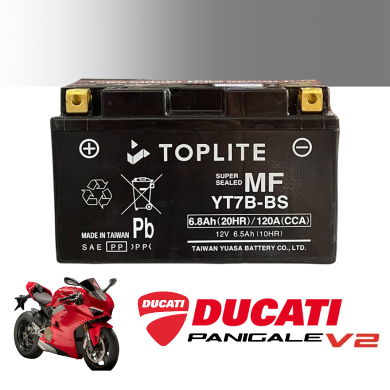 Bình ắc quy TOPLITE YT7B-BS dành cho xe DUCATI PANIGALE V2