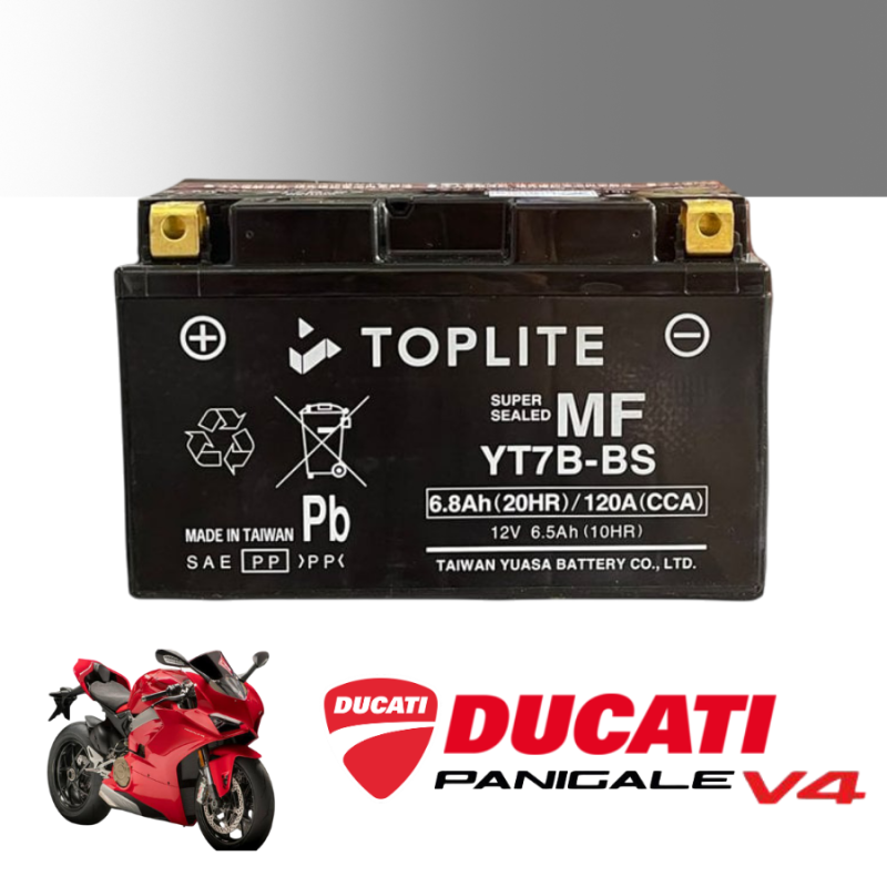 Bình ắc quy TOPLITE YT7B-BS dành cho xe DUCATI PANIGALE V4