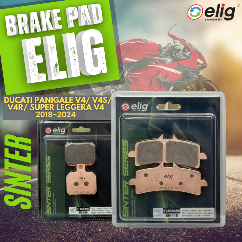 Bố thắng Elig Sinter DUCATI PANIGALE V4 (Trước EM- 115, Sau EM-039)