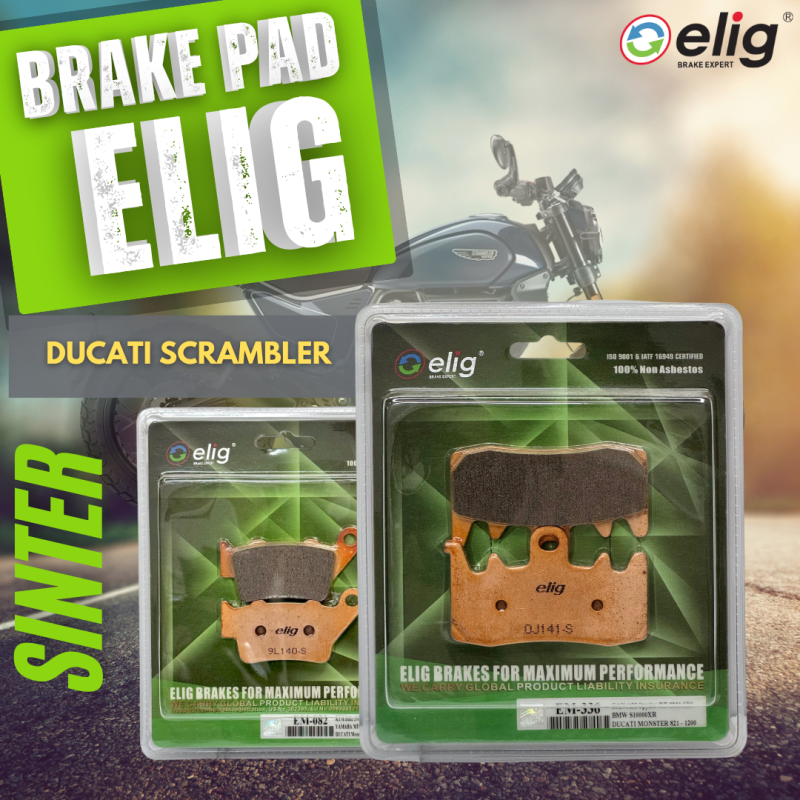 Bố thắng Elig Sinter DUCATI SCRAMBLER (Trước EM-336, Sau EM-082)