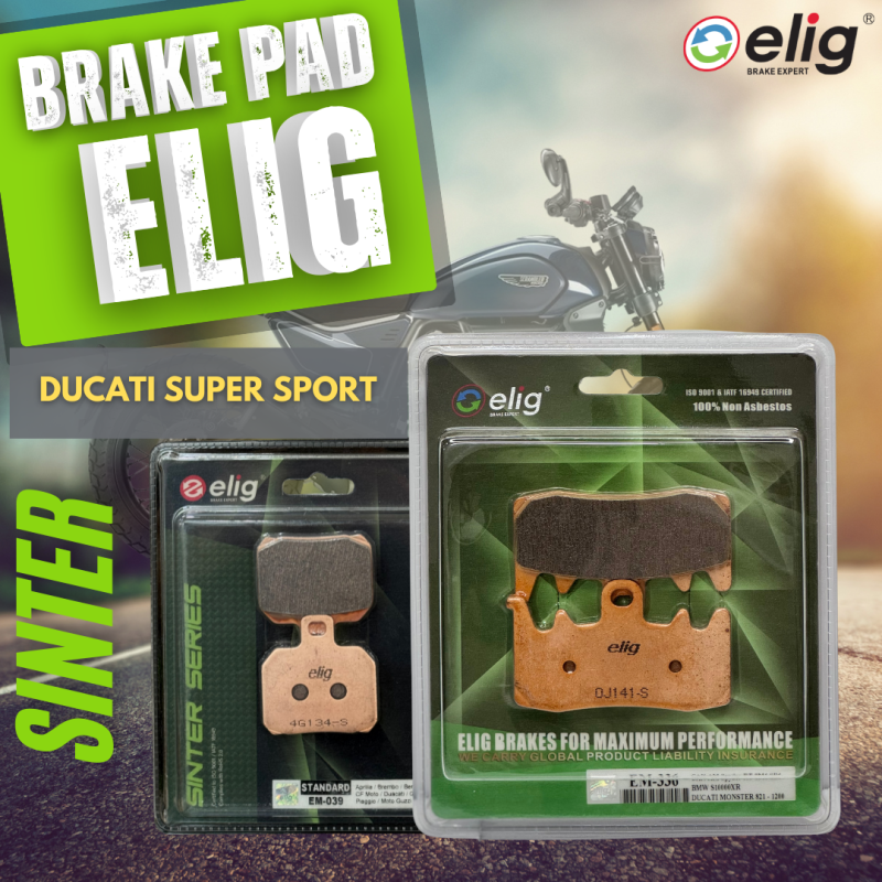 Bố thắng Elig Sinter DUCATI SUPER SPORT (Trước EM-336, Sau EM-039)