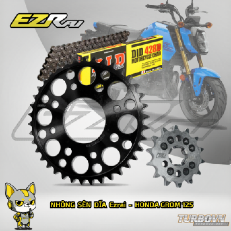Nhông Sên Dĩa Ezrai Honda Grom 125  2022+ (15-38/428)