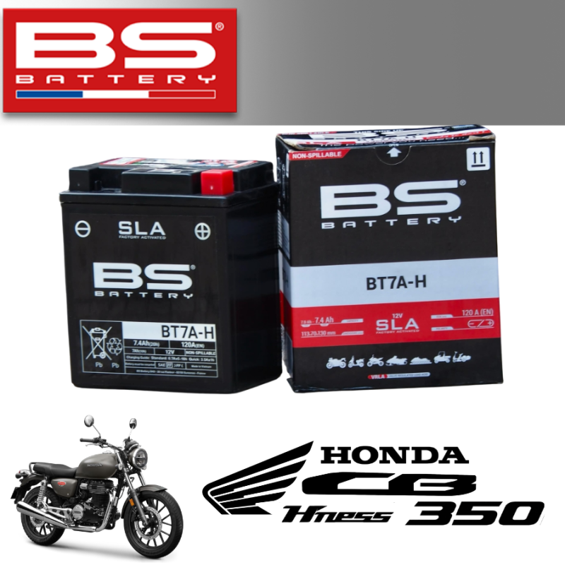 Bình ắc quy BS BT7A-H dành cho xe HONDA CB HNESS350