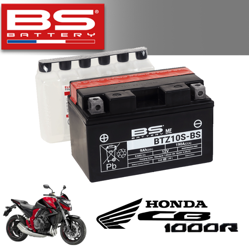 Bình ắc quy  BTZ10S-BS dành cho xe HONDA CB1000R