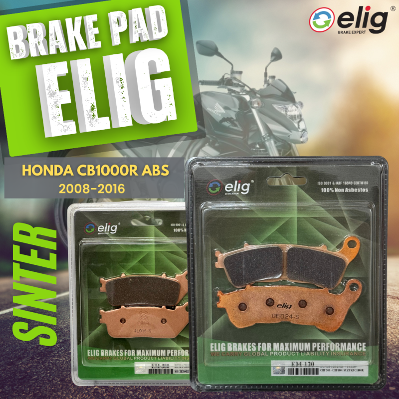 Bố thắng Elig Sinter HONDA CB1000R ABS 2008-2016 (Trước EM-120, Sau EM-300)
