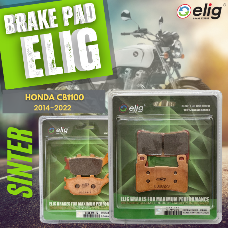 Bố thắng Elig Sinter HONDA CB1100 2014-2022 (Trước EM-020, Sau EM-031A)