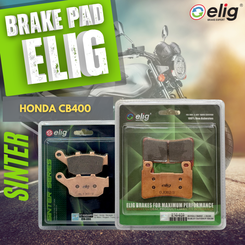 Bố thắng Elig Sinter HONDA CB400 (Trước EM-020, Sau EM-066)